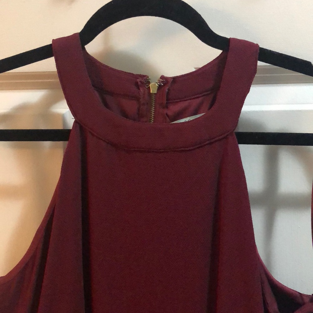 Maroon mini dress